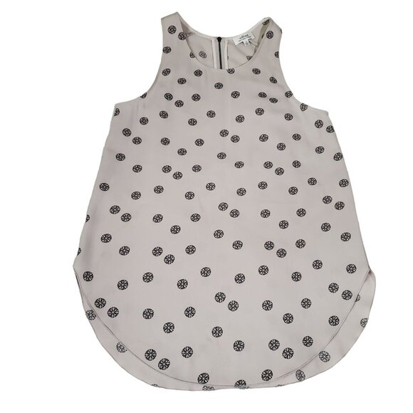 aritzia Wilfred womens tank top round neck sz XS Cream color back zipper closure - Picture 1 of 10
